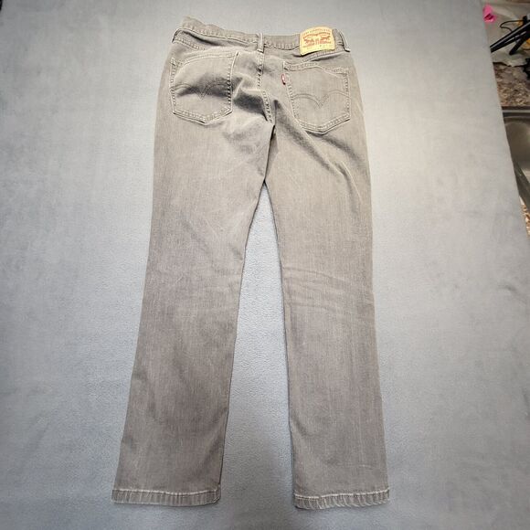 Levi's 511 Jeans Mens 31x28 Gray Slim Straight Distressed Denim Stretch - Picture 9 of 10